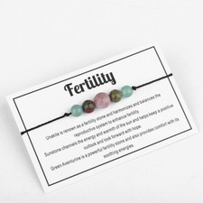 Fertility Gemstone Stretch Bracelet Natural Stone Beads