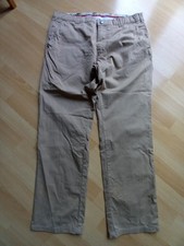 Meyer Mens Trousers W36 L29 Cotton Modern Comfort Beige Straight Leg Zip Fly