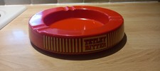 Vintage TETLEY BITTER Red Plastic (Melamine) Ashtray Beer Mancave Pub Bar 1980s
