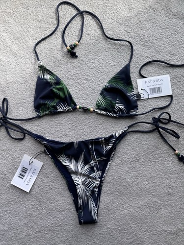 Rat boa mazari print bikini - &,