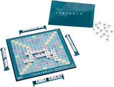 Mattel Games Scrabble Travel Game, Portable and Compact, 2-4 Players, Includes