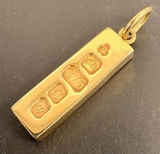 9ct Gold Ingot Pendant 14.85g
