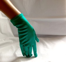 Wrist length Satin Gloves -