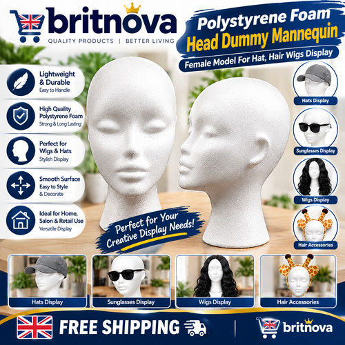 Polystyrene foam head dummy - polystyrene,