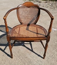Antique cane bergere - style, tub