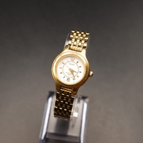 Seiko v701 2h30 ladies - ladies, gold