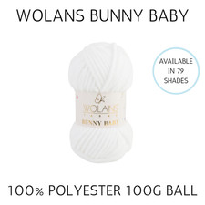 Wolans Bunny Baby Chenille Yarn, Amigurumi, Knitting, Crochet Wool  100g