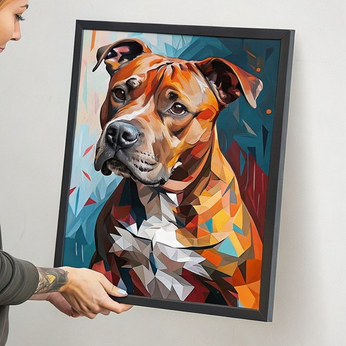 Staffy wall art modern - wall,