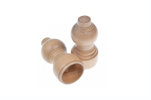 Wooden curtain pole finials - wooden,