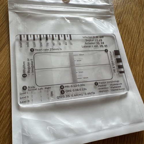 Ecg ekg step - 7, ruler