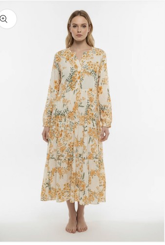 Zara cream orange floral - zara,
