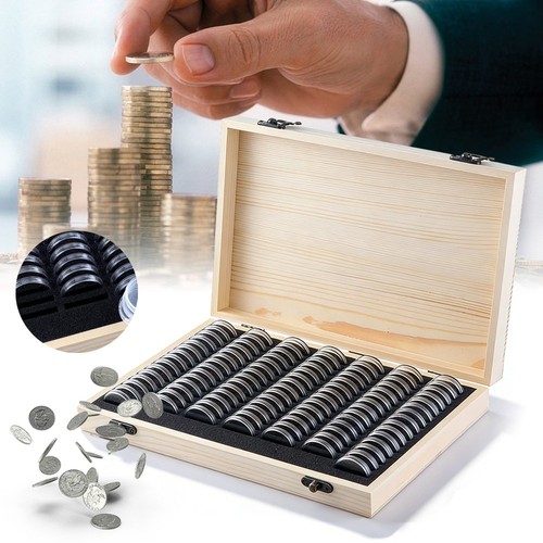 Coin collecting wooden storage - wooden,
