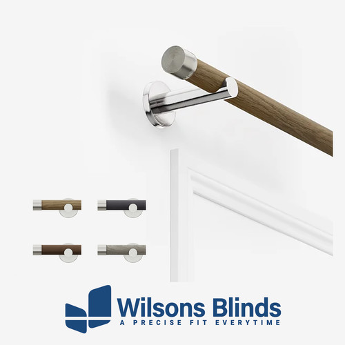 Curtain pole wood effect - pole,