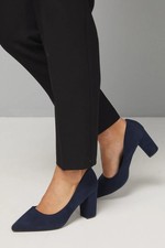 Good For The Sole Navy Court Shoes Womens Workwear Heels