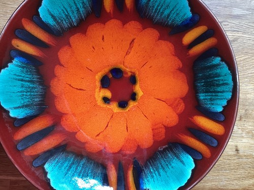 Vintage poole pottery volcano - poole,