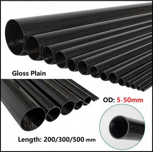 Carbon fibre tube - fibre, plain