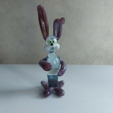 Figurine Collectible Colored Glass Decor Souvenir Hare,Handmade Soviet Vintage.