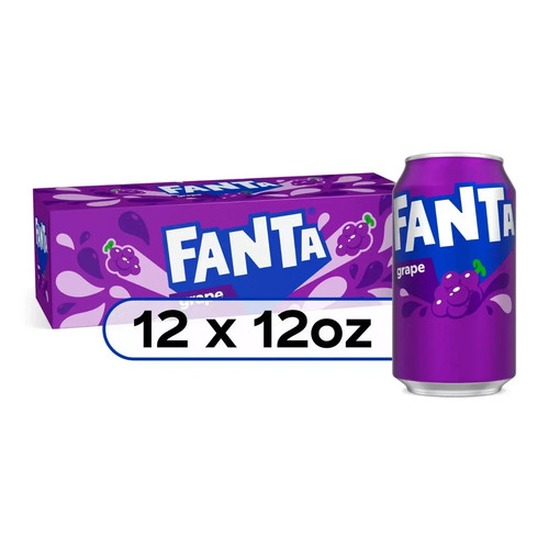 Fanta grape soda can - can, (355ml)