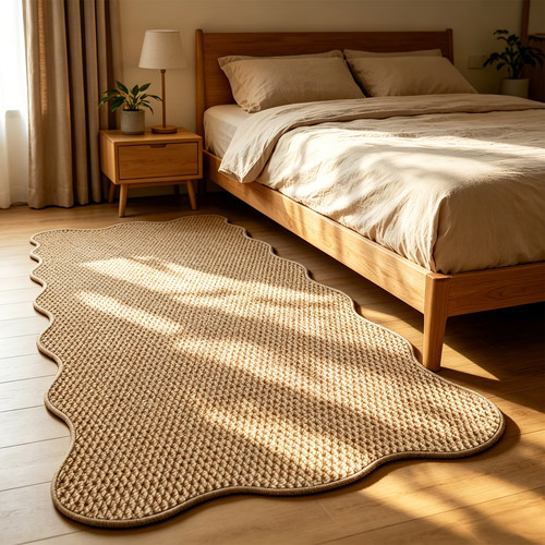Scalloped edge area rug sisal - scalloped,