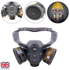 Full Face Respirator Mask Gas Double Filter Air Breathing Chemical Gas Protector