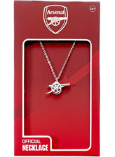 ARSENAL  FC SILVER FINISH CANNON PENDANT WITH 40CM LONG CHAIN NECKLACE AFC
