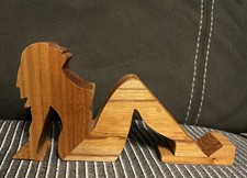 Lady Wooden All Waze Design LTD  Cell Phone iPad Holder Retro Wooden Gift Rare