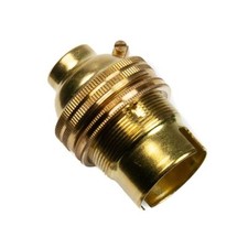 Brass Lamp Holder Bayonet Cap (BC) (B22d) Fitting Bulb Holder 1/2" Screw Thread