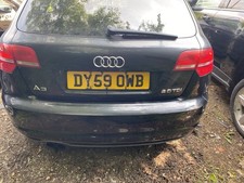 AUDI A3 8P S LINE COMPLETE REAR BUMPER IN BLACK LZ9Y 2008-2012