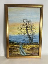 Vintage Landscape Painting On