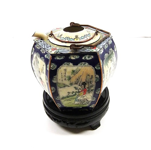 Cloisonne wine pot tea - cloisonne, or
