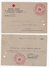 TRIESTE AMG VG 4/1/1946 RARE RED CROSS POSTCARD PRINTED IN SLOVENO