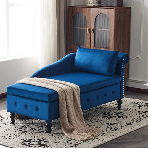 Velvet chaise longue - velvet, with