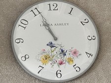 Gorgeous Laura Ashley Vintage Wall Clock Home Kitchen With very pretty flowers. 