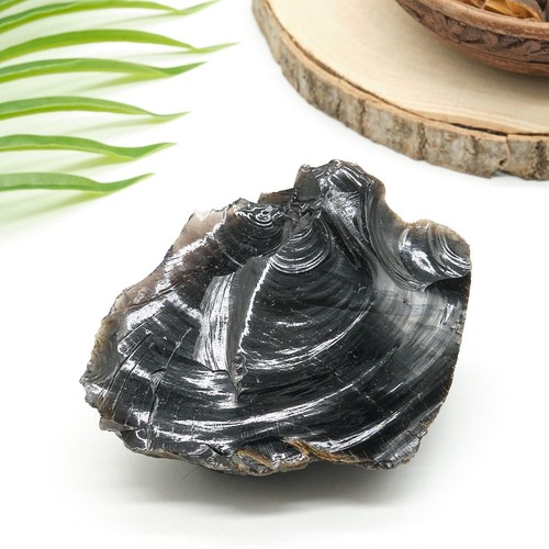 Large raw black obsidian - raw,
