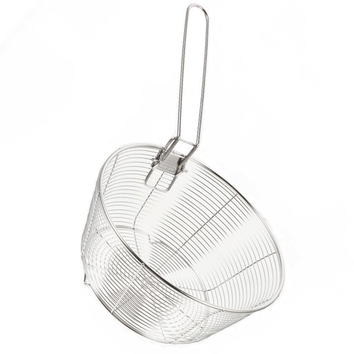Long handle fry basket metal - handle,