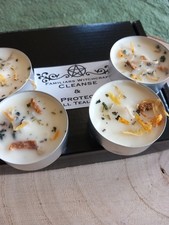 Herbal Spell Candles, Cleanse And Protect. 
