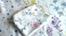 LAURA ASHLEY Pretty Pink/Blue Floral 'Wild Meadow' Single Duvet Cover & P/Case