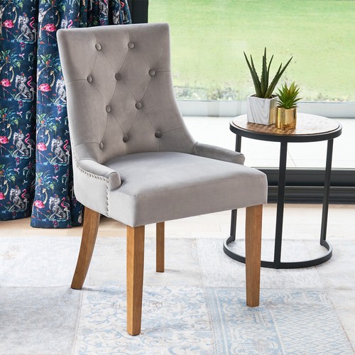 Dining chair luxury light grey - chair,