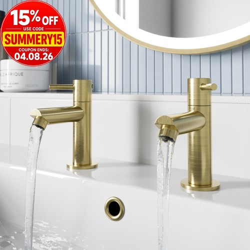 Basin sink pillar tap - basin, pair