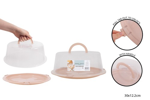 Cake storage box round plastic - storage,