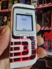 Super Rare Nokia 7260 Mobile Phone Unlocked Very Rare Retro White Red Imaculate 