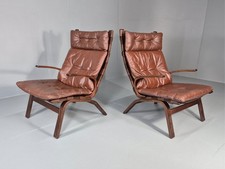 2 Mid Century Danish Leather