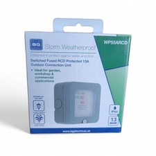 BG WP55ARCD Outdoor Switched Fused RCD Socket 13A IP66 Weatherproof Box
