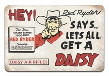 METAL SIGN 12"x18" Daisy Red