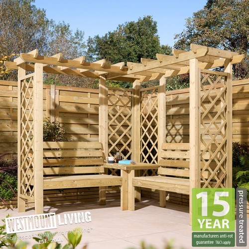 New wooden corner garden - new,