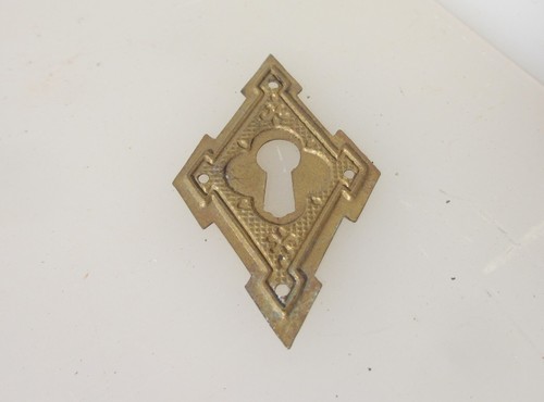 Vintage brass escutcheon - vintage,