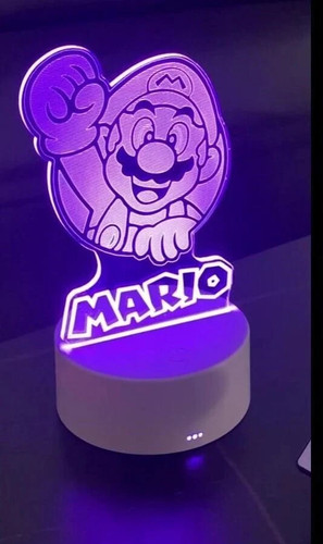 Illusion night light mario - 3d,