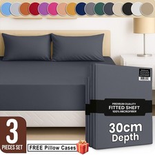 Deep Fitted Bed Sheet Set