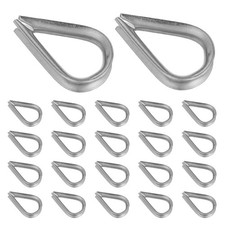  100pcs Stainless Steel Wire Rope Thimbles: Heavy Duty Cable Thimble For 1/8