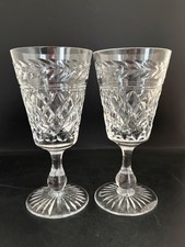 Stuart Crystal Cheltenham Claret Wine Glasses x2